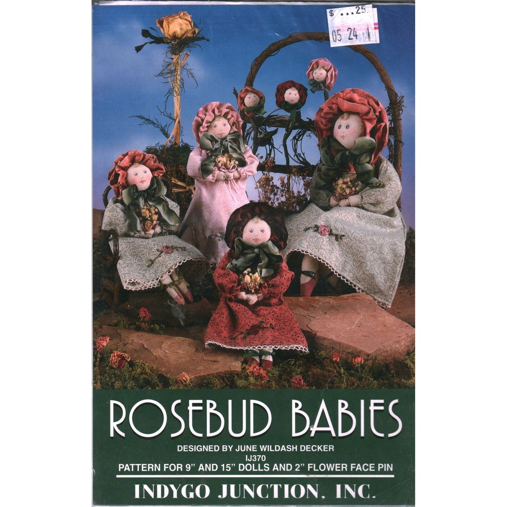 Indygo Junction Rosebud Babies Doll Pattern IJ370 June Wildash Decker Vintage